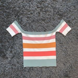 Off the shoulder crop top